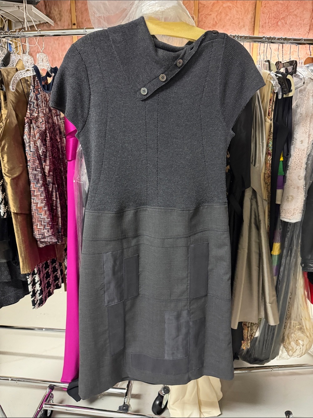 Jon by Teri Jon Patchwork Sweater Dress